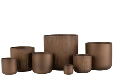 Maceta Gen Cerámica Oro/Cobre Xxl