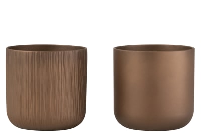 Maceta Gen Cerámica Oro/Cobre Xxl