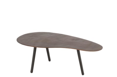 MESA DE SALON GOTA ALUMINIO/HIERRO MARRON SMALL