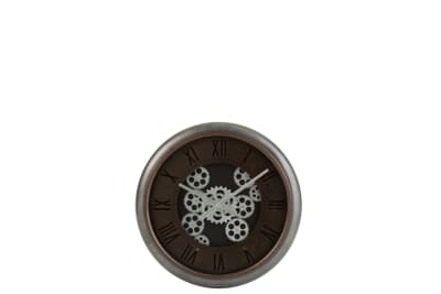 Reloj Radares Numerales Romanos Metal Marron/Plata