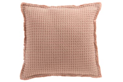 Almohada Patrono De Gofre Algodón Rosa Claro