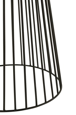 MESA REDONDA MADERA NATURAL / METAL NEGRO
