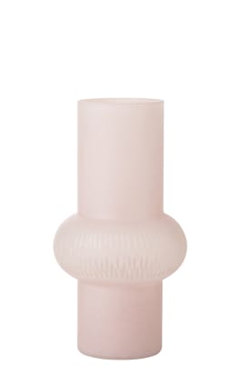 Jarrón Línea Bola De Vidrio Rosa Claro Small
