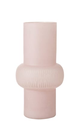Jarrón Línea Bola De Vidrio Rosa Claro Large