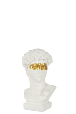 Buste David Poly Blanc/Dore