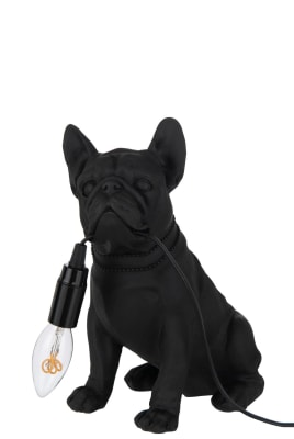 LAMPE BULLDOG POLY NOIR