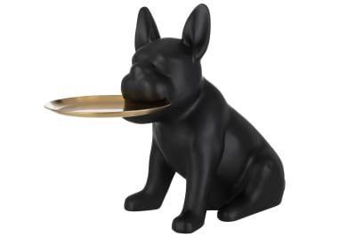 Buldog Plateau Poly Noir/Dore Large