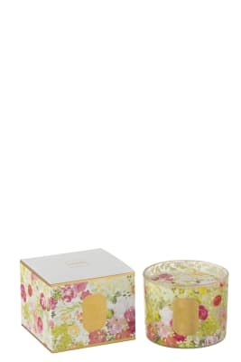 Vela Happiness Blooms Mimosa&Rose Wax White Pequeña
