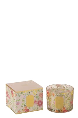 Happiness Blooms Rain Reef Vela Rosa Cera Pequeña