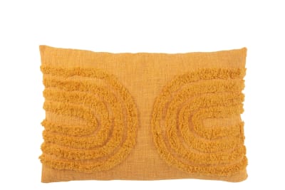 Cojín Motivos Forma U Algodón Ocre Largo