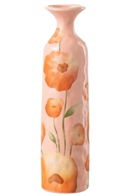 Jarrón De Cerámica Salmón/Naranja