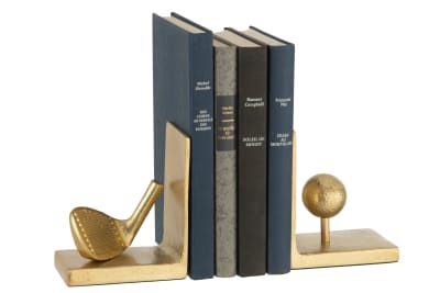 Set Sujeta libros Golf Aluminio Oro