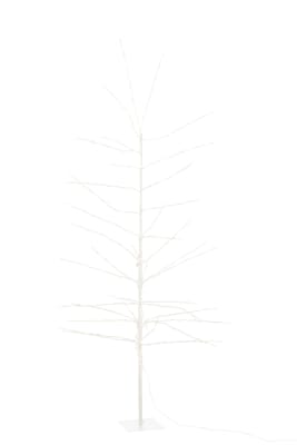 Árbol De Navidad Desnudo + Led Metal Blanco