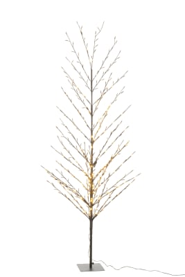 Árbol De Navidad Desnudo + Led Metal Negro
