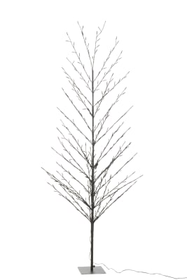 Árbol De Navidad Desnudo + Led Metal Negro