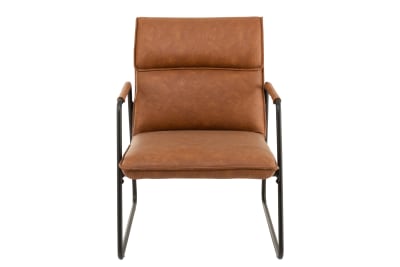 SILLA THOMAS METAL/PU MARRON