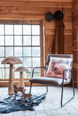 SILLA HERMAN METAL/PU MARRON