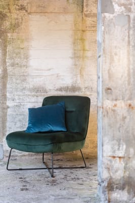 SILLA LOUNGE SOPORTE TEXTIL/METAL VERDE