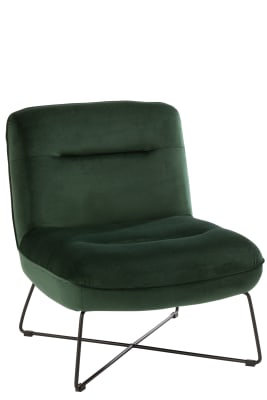 SILLA LOUNGE SOPORTE TEXTIL/METAL VERDE
