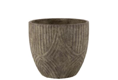 MACETA BAJO IRREGULAR PAPEL GRIS