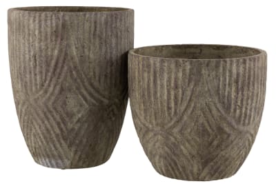 MACETA ALTO IRREGULAR PAPEL GRIS