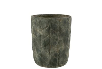 MACETA HOJA PAPEL VERDE SMALL