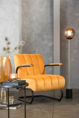 Lampara Bola Metal/Cristal (20x20x124cm)