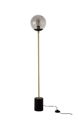 Lampara Bola Metal/Cristal (20x20x124cm)
