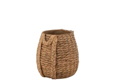 MACETA TEJIDO CEMENTO NATURAL MEDIUM
