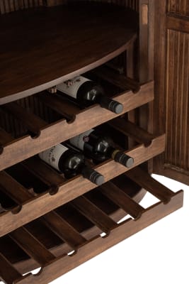 GABINETE DE BAR REYI MADERA DE MANGO MARRON OSCURO