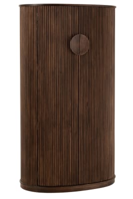 GABINETE DE BAR REYI MADERA DE MANGO MARRON OSCURO