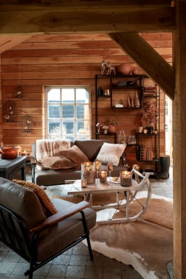 Estanteria Fien 10 Estantes Madera De Mango Hierro Marron Oscuro Negro