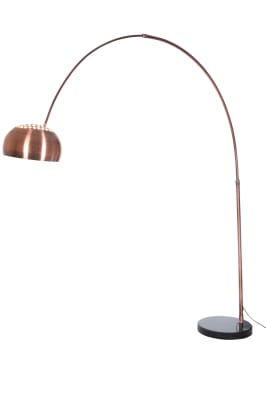 Lámpara Arco Metal Cobre/Mármol