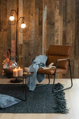 Lamp De Pie Ignes Acero/Marmol Negro