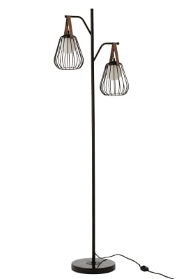 Lamp De Pie Ignes Acero/Marmol Negro