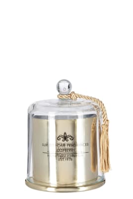 Vela Perfumada + Campana Cristal/Wax Oro Small 11X13Cm 15h