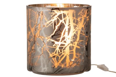 lampara ramas cristal gris