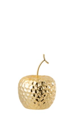 MANZANA RELIEVE PORCELANA ORO MEDIUM