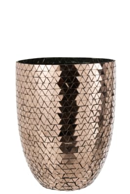 Jarron Triangulos Cristal Rosa Gold