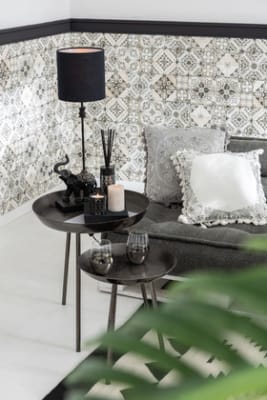 Lampara Elefante Resina Negro (30,5x30,5x68,5cm)