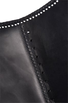 SILLA LOUNGE CUERO/METAL NEGRO