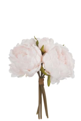 BOUQUET PEONIES 5 PIECES LIGHT PINK SMALL