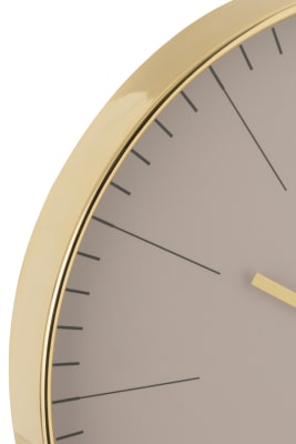 HORLOGE SILVESTER PLAST OR (40x4,5x40cm)