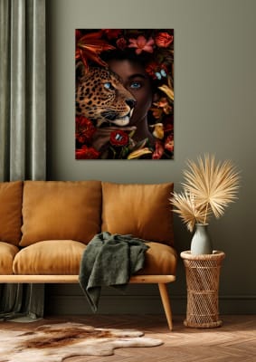 Dama con un leopardo