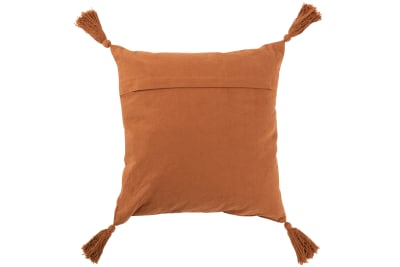 ALMOHADA BORLA CUADRADO ALGODON OXIDO