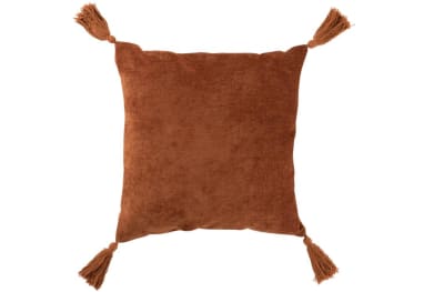 ALMOHADA BORLA CUADRADO ALGODON OXIDO