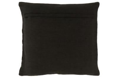 ALMOHADON ESPEJO REDONDO ALGODON NEGRO/PLATA