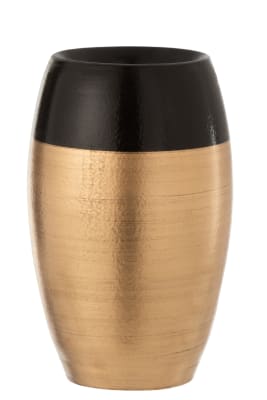 Jarron Borde Terracota Negro/Oro Large L (19x19x31cm)