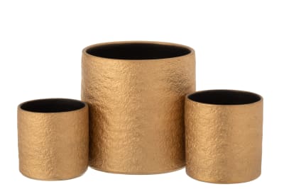 MACETA GATSBY CERAMICA ORO LARGE