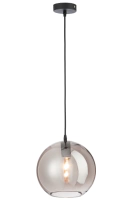 LÁMPARA BOLA CRISTAL ESPEJO PLATA MEDIUM